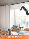 Curtain Poles with Round Finials 76 to 157 cm, 1.6 cm diameter Matt Black - Image 5